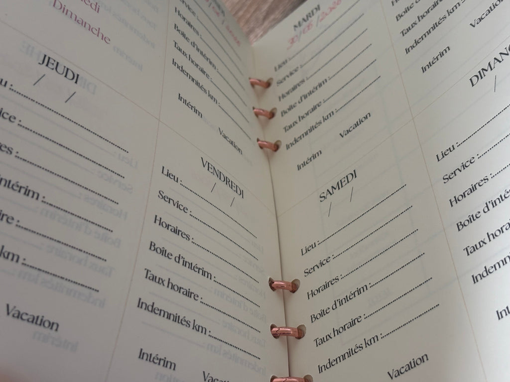 Agenda personnalisable