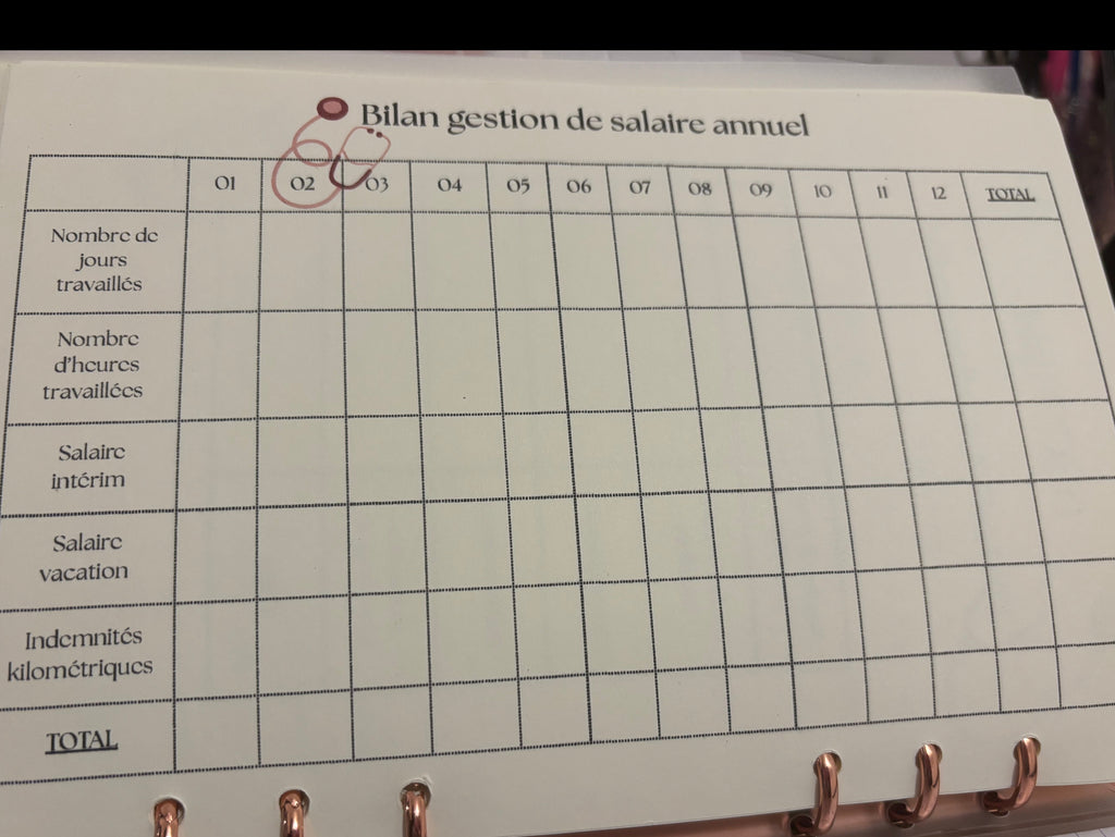 Agenda personnalisable