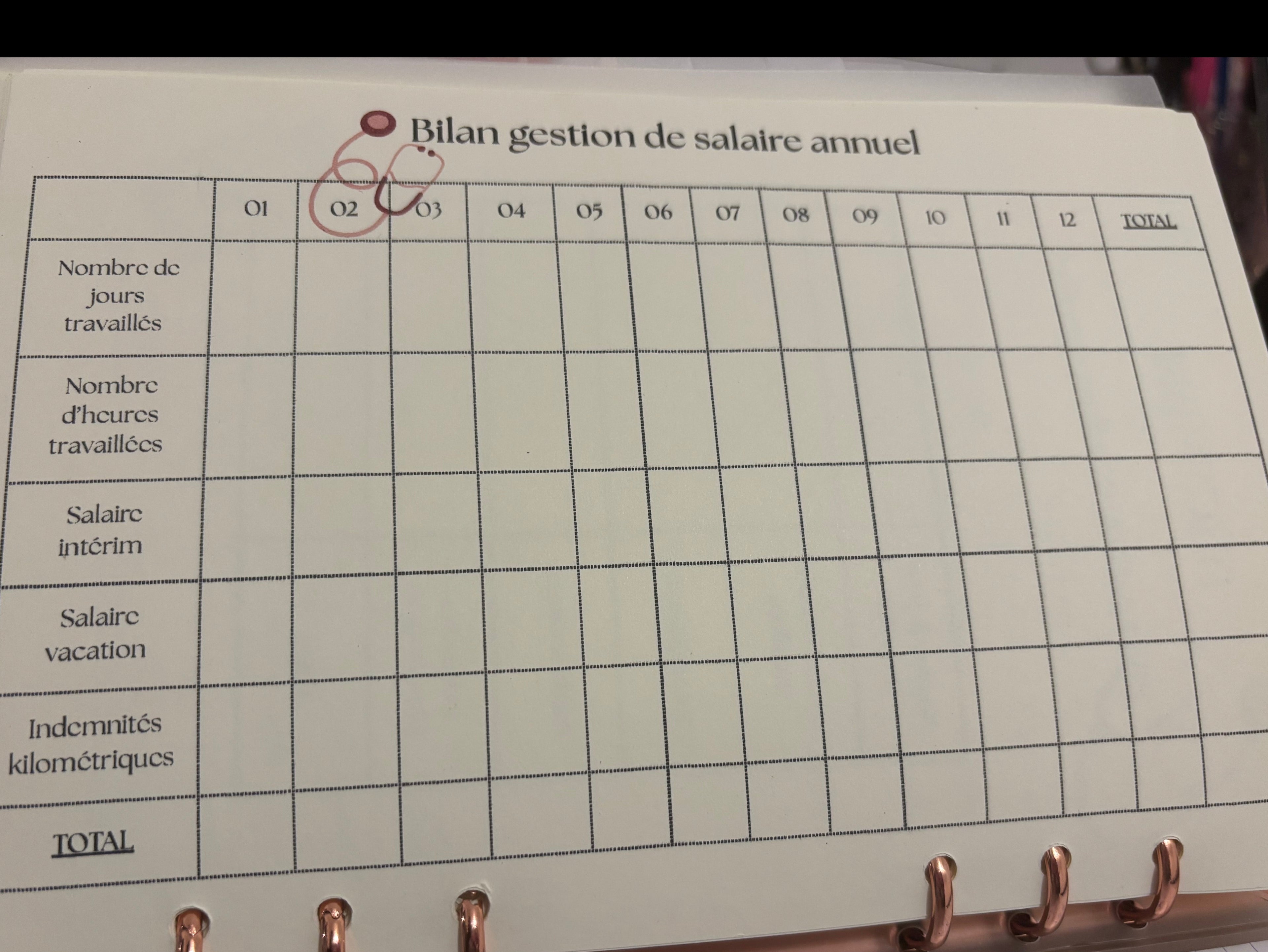 Agenda personnalisable